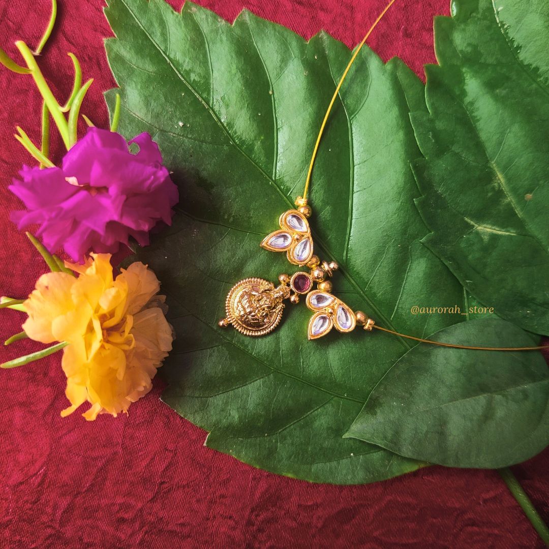 Antara - Lakshmi coin red with butterfly Invisible Jewelry AS028