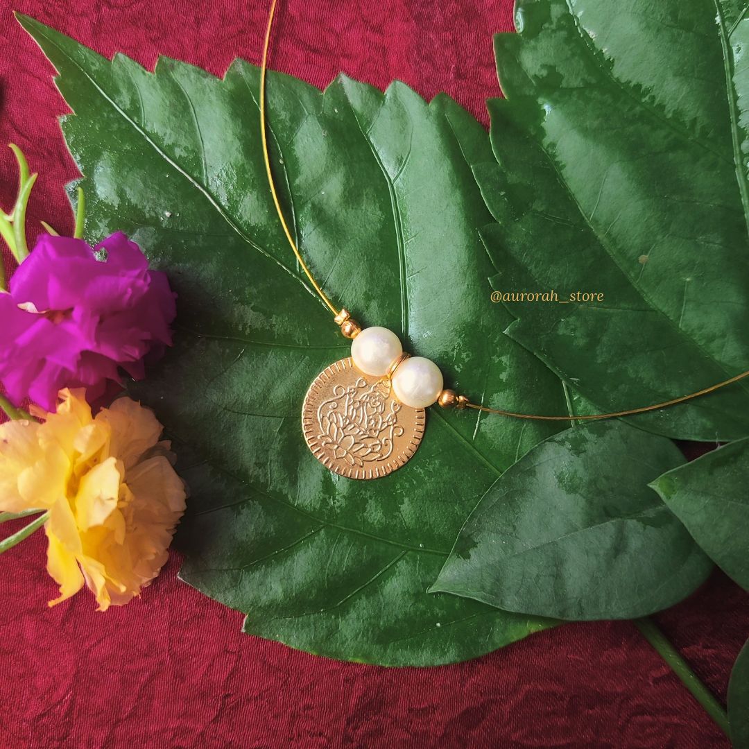 Antara - Lakshmi Coin with pearl Invisible Jewelry AS022