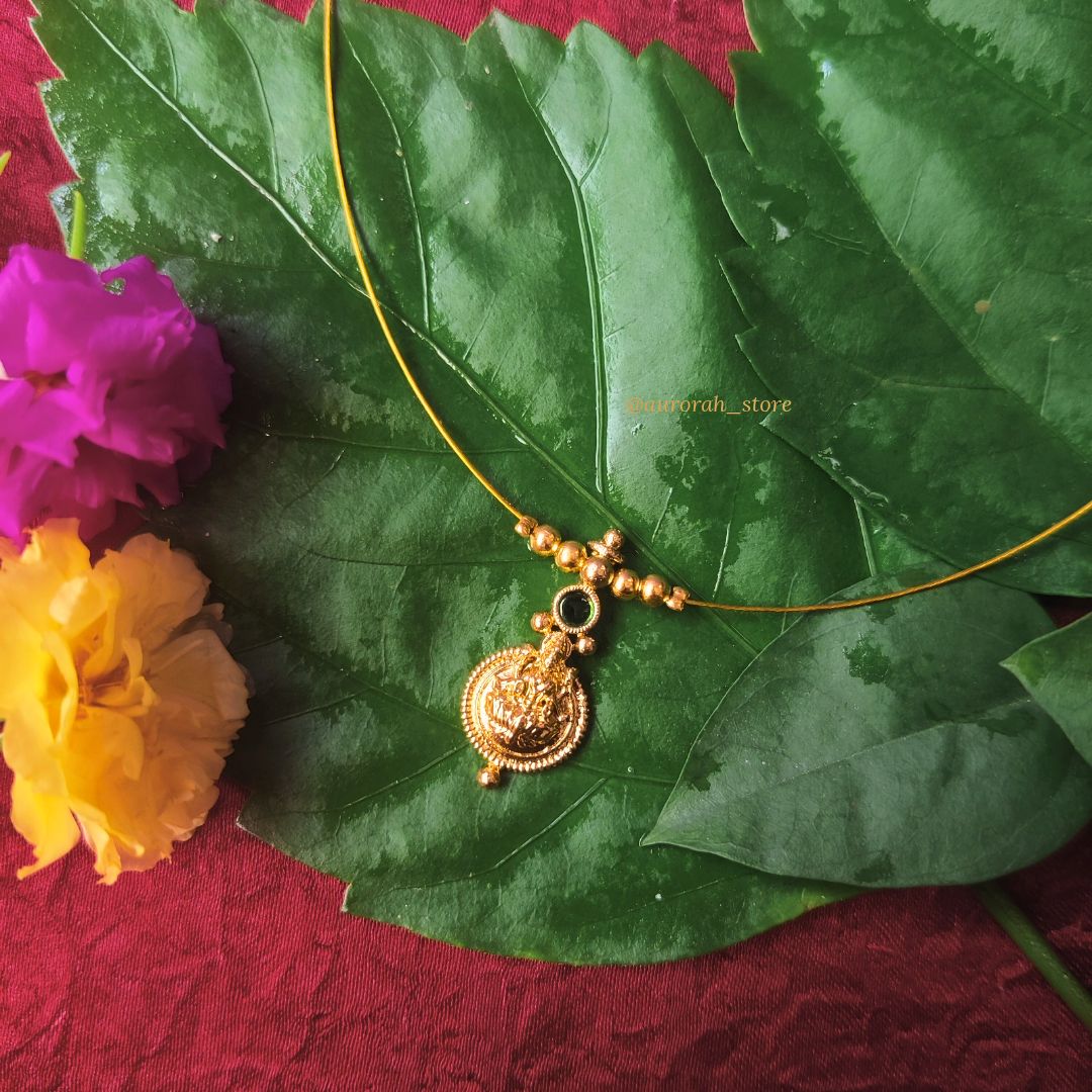 Antara - Lakshmi Coin green Invisible Jewelry AS020