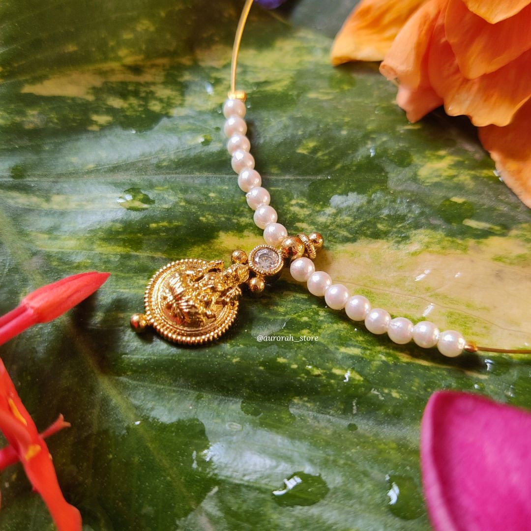 Antara - Lakshmi Coin with pearl Invisible Jewelry AS019