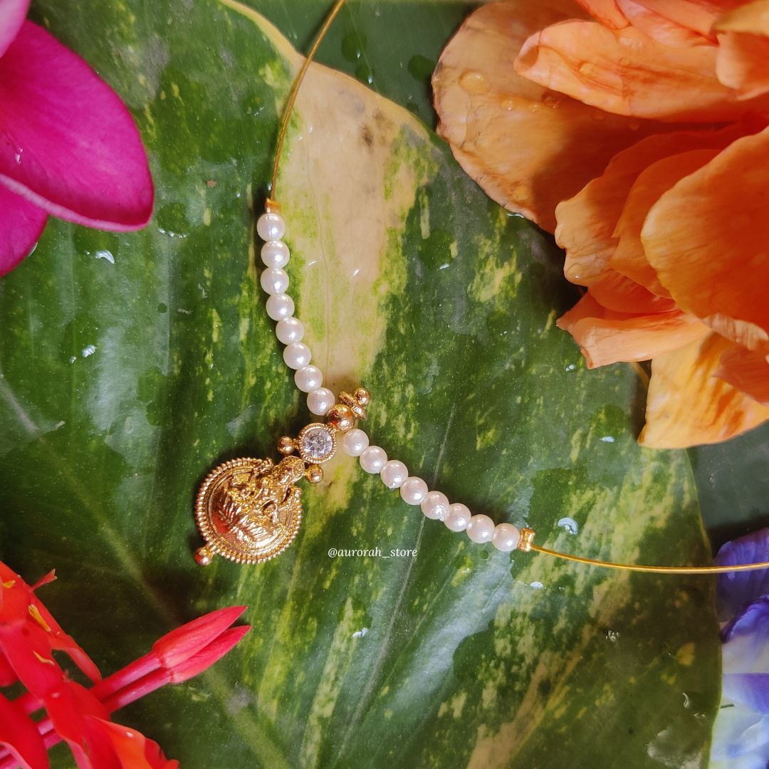 Antara - Lakshmi Coin with pearl Invisible Jewelry AS019