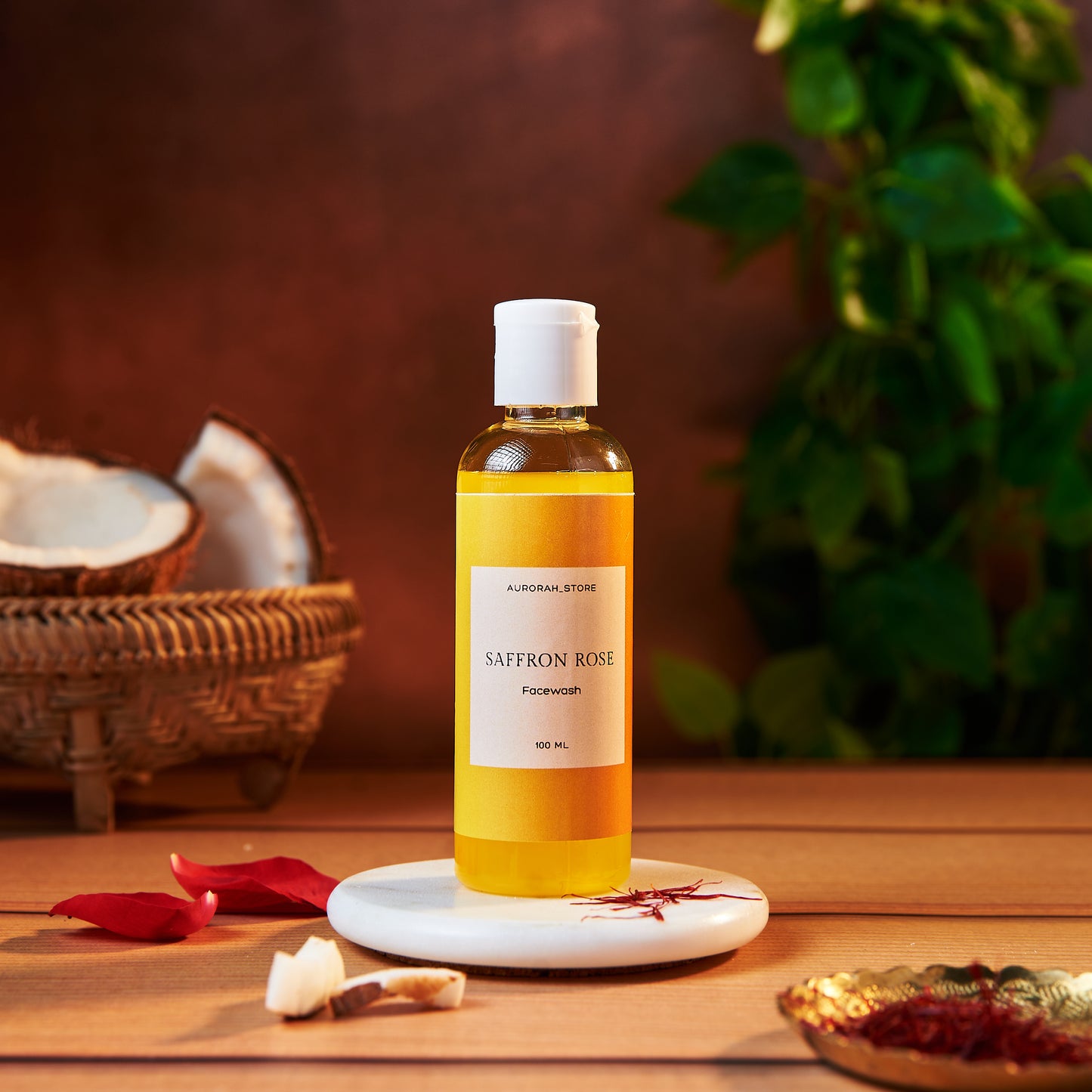 Saffron rose facewash