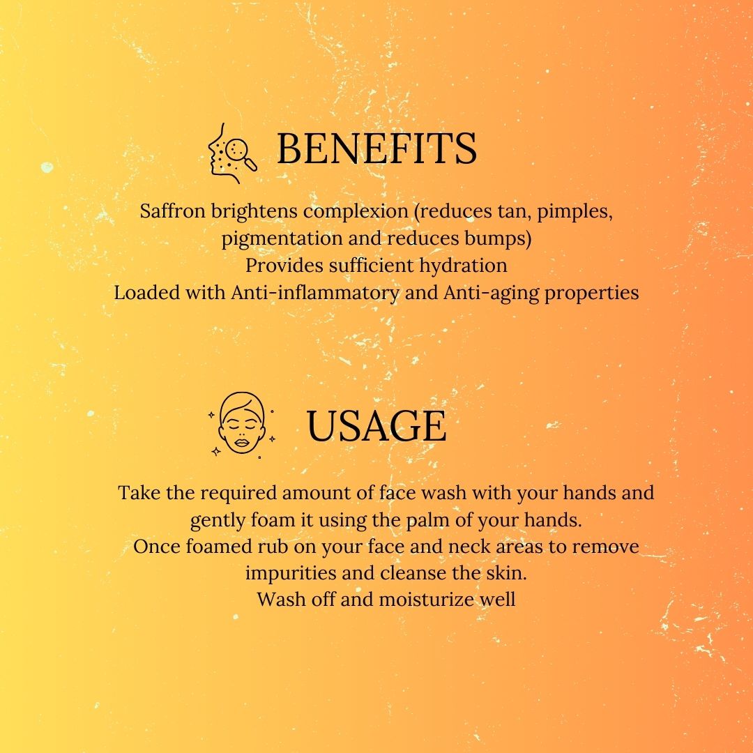 Saffron rose facewash