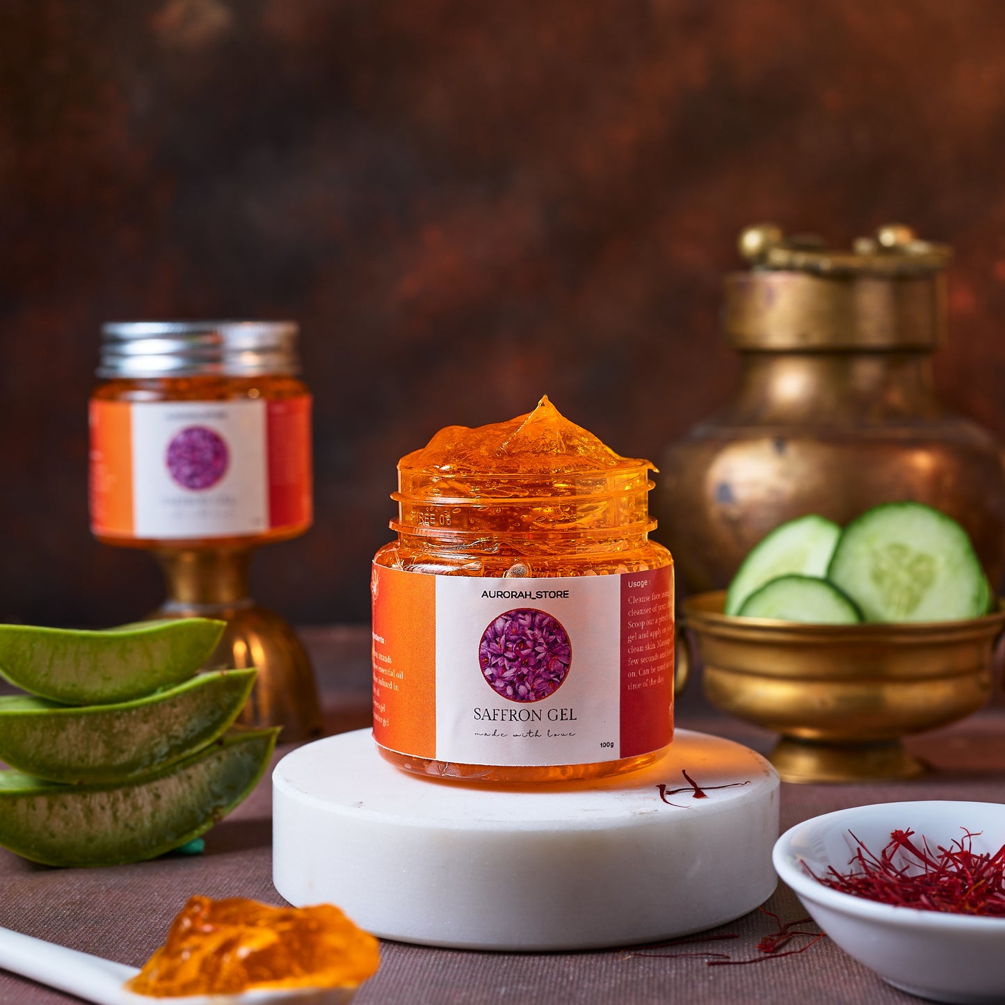 Saffron gel