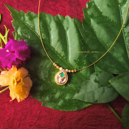 Antara - Double side jadau green Invisible Jewelry AS029