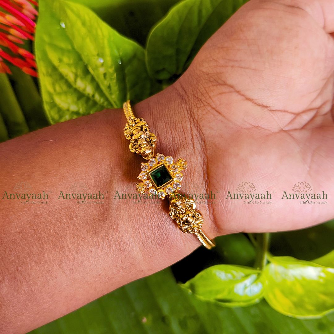 Green Kada Lakshmi Bangle - AS013